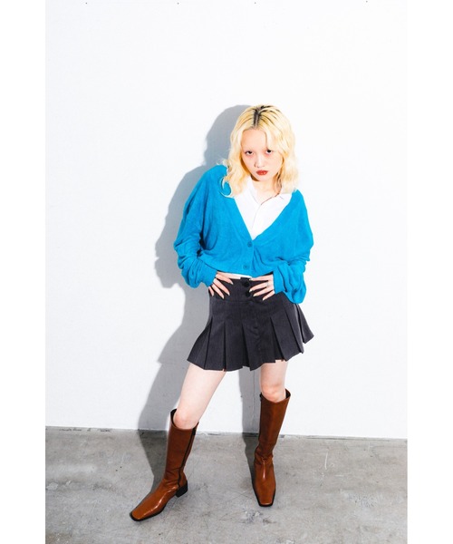 FEKETE(フェケテ)の「CROPPED TERRY CARDIGAN / クロップパイルカーディガン(カーディガン/ボレロ・レディース・ブラック/ベージュ/ピンク/ブルー・FREE)」の18枚目の写真