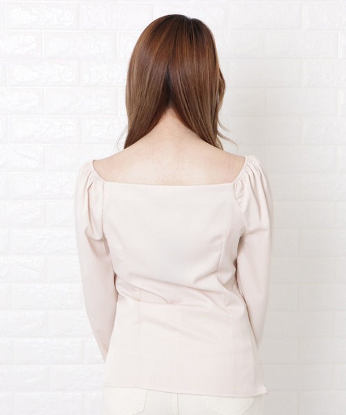Lace Ladies(レースレディース)の「パフスリーブフリルブラウス(シャツ/ブラウス・レディース・ブラック/ベージュ・XL/S/L/M)」の8枚目の写真