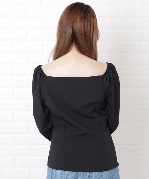 Lace Ladies(レースレディース)の「パフスリーブフリルブラウス(シャツ/ブラウス・レディース・ブラック/ベージュ・XL/S/L/M)」の17枚目の写真