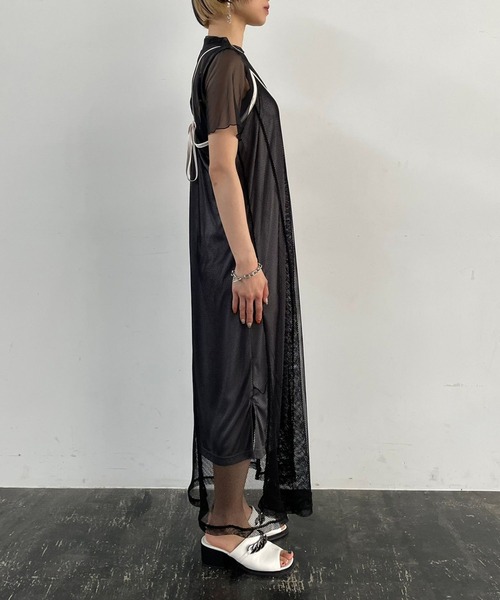 PAGEBOY（ページボーイ）の「メッシュキャミワンピース（ワンピース・レディース・ブラック/ベージュ/オフホワイト・FREE）」の17枚目の写真