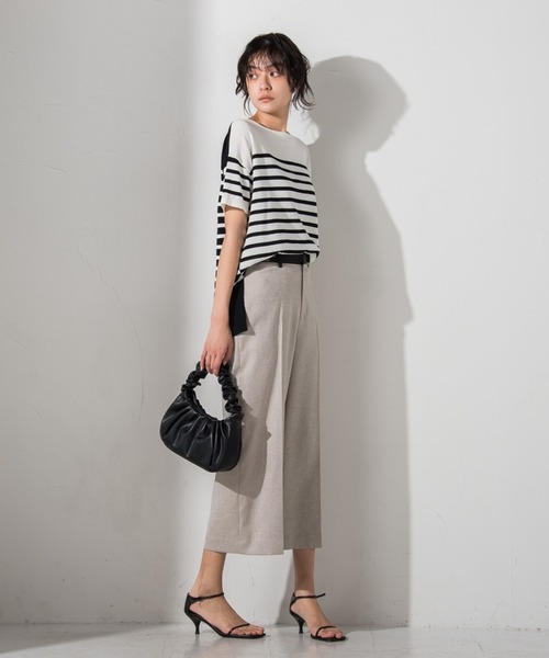 MAYSON GREY(メイソングレイ)の「クレージーボーダーサマーニット≪手洗い可能≫(ニット/セーター・レディース・レッド系その他/ブラック系その他/グリーン系その他・M)」の15枚目の写真