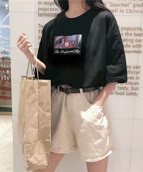 CELESTE RANA(セレステラナ)の「CELESTE RANA 韓国ルーツ プリントTシャツ(Tシャツ/カットソー・レディース・ブラック/グレー/レッド/ピンク/イエロー/ブルー/ブラック系その他/グリーン/ブラック系その他2/ミント/グレー系その他/ホワイト/ホワイト系その他6/ホワイト系その他7/ホワイト系その他2/ホワイト系その他3/ホワイト系その他4/ホワイト系その他5/ホワイト系その他/グレー系その他2/ブラック系その他3/ホワイト系2/ピンク系その他/ホワイト系3/ホワイト系/ベージュ/カーキ/ホワイト系1/ホワイト系4/ブラック系その他4/ブラック系その他5/ホワイト系5・F)」の18枚目の写真