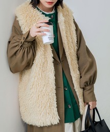 BONLECILL | ミドル丈フェイクファーベスト(ベスト)