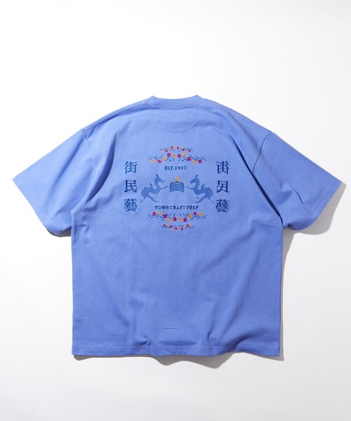 TOWNCRAFT（タウンクラフト）の「Towncraft PREP/タウンクラフトプレップ Machimingei&Dragon Short Sleeve Tee/マチミンゲイ ドラゴン 半袖Tシャツ/刺繍（Tシャツ/カットソー・メンズ・ホワイト/ライトブルー/パープル/ブラック・MEDIUM/LARGE）」の14枚目の写真