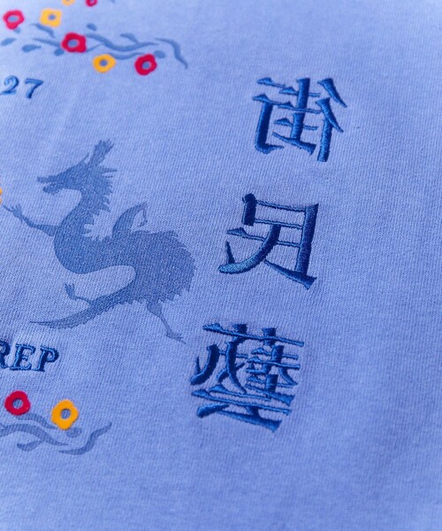 TOWNCRAFT（タウンクラフト）の「Towncraft PREP/タウンクラフトプレップ Machimingei&Dragon Short Sleeve Tee/マチミンゲイ ドラゴン 半袖Tシャツ/刺繍（Tシャツ/カットソー・メンズ・ホワイト/ライトブルー/パープル/ブラック・MEDIUM/LARGE）」の17枚目の写真