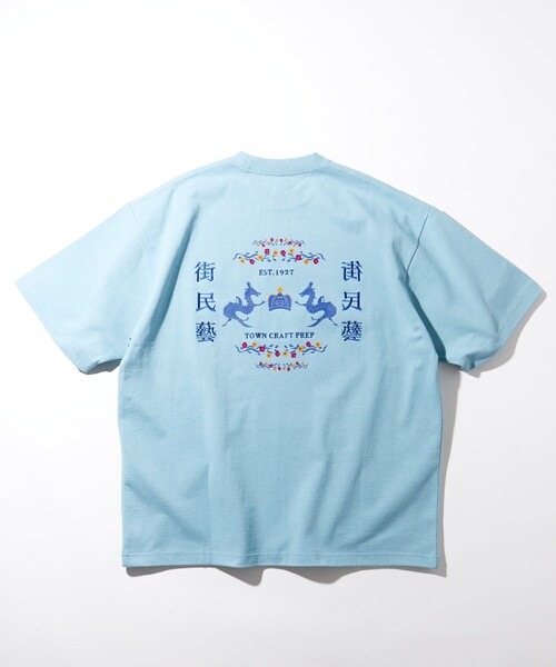 TOWNCRAFT（タウンクラフト）の「Towncraft PREP/タウンクラフトプレップ Machimingei&Dragon Short Sleeve Tee/マチミンゲイ ドラゴン 半袖Tシャツ/刺繍（Tシャツ/カットソー・メンズ・ホワイト/ライトブルー/パープル/ブラック・MEDIUM/LARGE）」の21枚目の写真