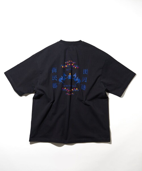 TOWNCRAFT（タウンクラフト）の「Towncraft PREP/タウンクラフトプレップ Machimingei&Dragon Short Sleeve Tee/マチミンゲイ ドラゴン 半袖Tシャツ/刺繍（Tシャツ/カットソー・メンズ・ホワイト/ライトブルー/パープル/ブラック・MEDIUM/LARGE）」の22枚目の写真