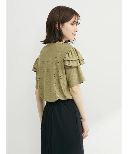 ELENCARE DUE(エレンカーレデュエ)の「・ELENCAREDUEジャカードレースプルオーバー(Tシャツ/カットソー・レディース・ブラック/ベージュ/オフホワイト/カーキ・FREE)」の7枚目の写真