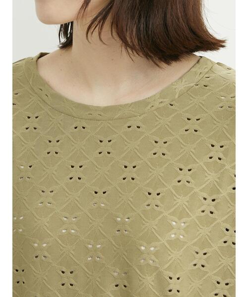 ELENCARE DUE(エレンカーレデュエ)の「・ELENCAREDUEジャカードレースプルオーバー(Tシャツ/カットソー・レディース・ブラック/ベージュ/オフホワイト/カーキ・FREE)」の9枚目の写真