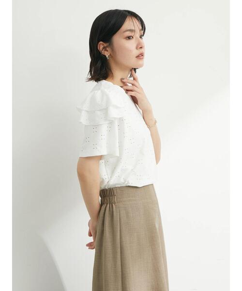 ELENCARE DUE(エレンカーレデュエ)の「・ELENCAREDUEジャカードレースプルオーバー(Tシャツ/カットソー・レディース・ブラック/ベージュ/オフホワイト/カーキ・FREE)」の14枚目の写真