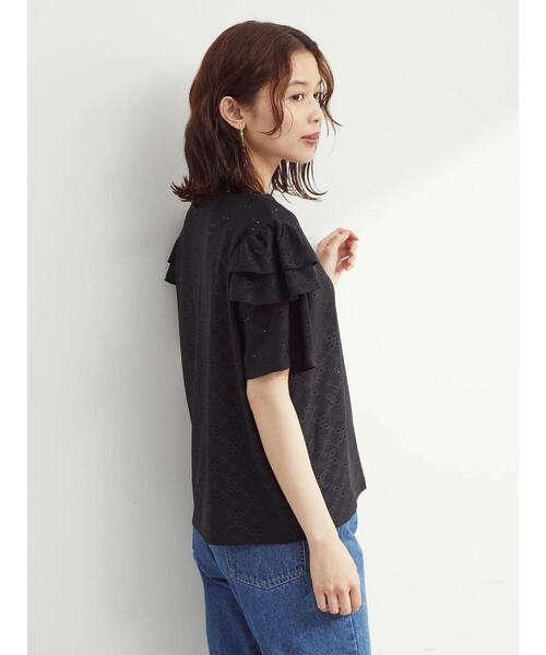 ELENCARE DUE(エレンカーレデュエ)の「・ELENCAREDUEジャカードレースプルオーバー(Tシャツ/カットソー・レディース・ブラック/ベージュ/オフホワイト/カーキ・FREE)」の17枚目の写真