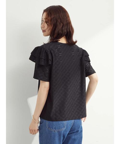 ELENCARE DUE(エレンカーレデュエ)の「・ELENCAREDUEジャカードレースプルオーバー(Tシャツ/カットソー・レディース・ブラック/ベージュ/オフホワイト/カーキ・FREE)」の18枚目の写真