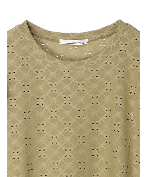 ELENCARE DUE(エレンカーレデュエ)の「・ELENCAREDUEジャカードレースプルオーバー(Tシャツ/カットソー・レディース・ブラック/ベージュ/オフホワイト/カーキ・FREE)」の21枚目の写真