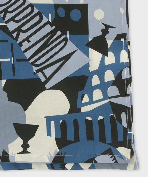 PS Paul Smith（ピーエスポールスミス）の「"Souvenir"オールオーバー オープンカラーシャツ / 222309 695U（シャツ/ブラウス・メンズ・グリーン系その他/ブルー系その他/レッド系その他・SMALL/MEDIUM/XX-LARGE/X-LARGE/LARGE）」の4枚目の写真