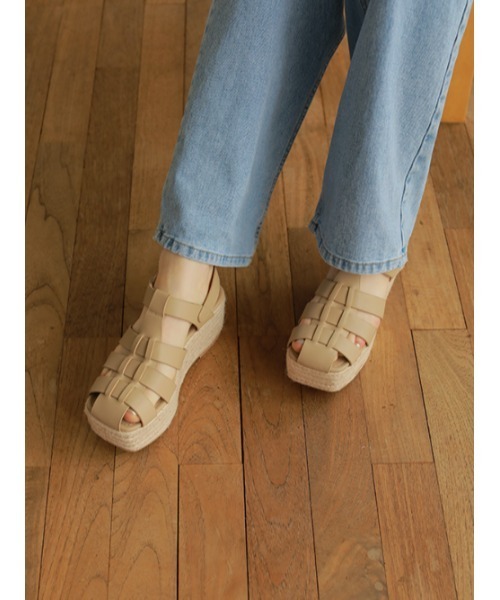 AMAIL(アマイル)の「Pechi open sandal(サンダル・レディース・ベージュ/ブラック・S/M/L)」の12枚目の写真