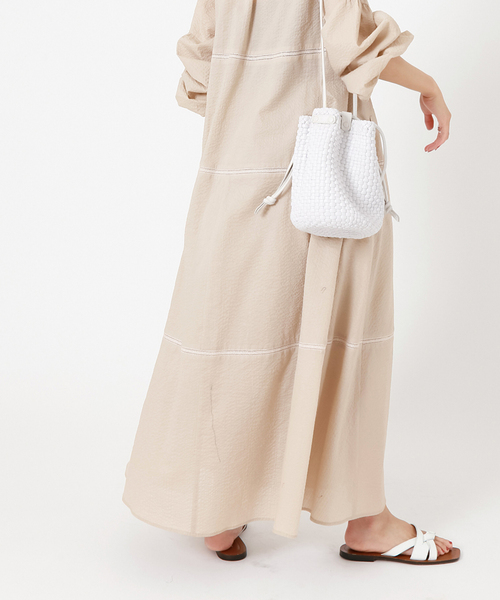2024 IENA イエナ　Mi * バックリボンAラインワンピース IENA Mi * バックリボンAラインワンピース 新品未使用 みーさん
