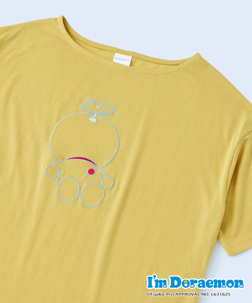 CROSSPLUS ONLINE（クロスプラスオンライン）の「【I,mドラえもん】アイムドラえもんフェイスTシャツ　ドラえもん　Doraemon ルームウェア（ルームウェア/パジャマ・レディース・パープル/イエロー/アイボリー/インディゴブルー/ネイビー/スカイブルー・M/L/LL/3L）」の6枚目の写真