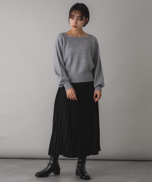mebole(メボレ)の「アコーディオンプリーツスカート(スカート・レディース・ホワイト/ブラック・FREE)」の20枚目の写真
