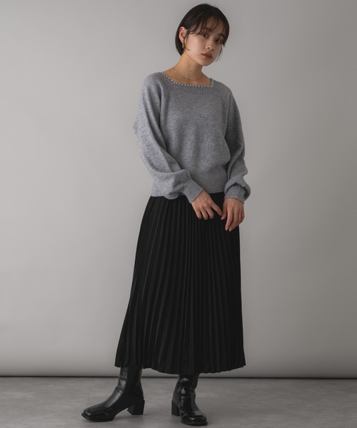 mebole(メボレ)の「アコーディオンプリーツスカート(スカート・レディース・ホワイト/ブラック・FREE)」の21枚目の写真