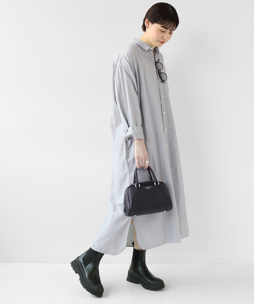 ARMEN(アーメン)の「【ARMEN/アーメン】REGULAR COLLAR MAXI OP:別注ワンピース(シャツワンピース・レディース・ブラック・FREE)」の8枚目の写真