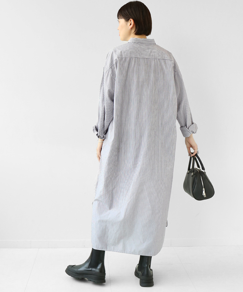 ARMEN(アーメン)の「【ARMEN/アーメン】REGULAR COLLAR MAXI OP:別注ワンピース(シャツワンピース・レディース・ブラック・FREE)」の10枚目の写真