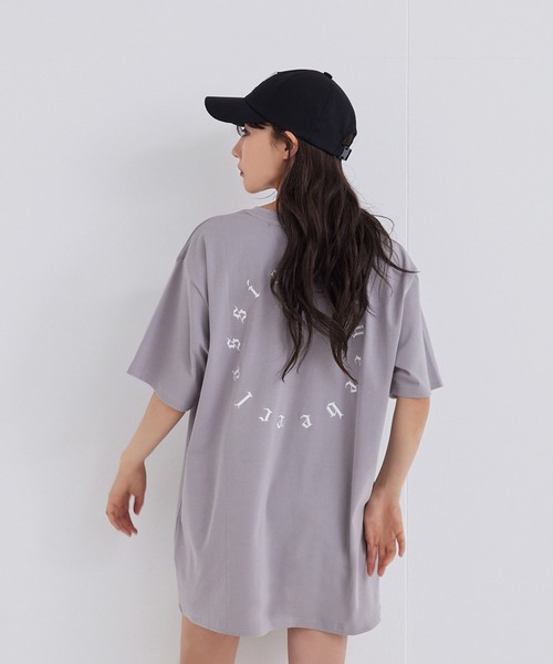 ANDGEEBEE（アンジービー）の「UNISEX サークルエンブロイダリーTシャツ（Tシャツ/カットソー・レディース・ブラック/グレー・MEDIUM）」の12枚目の写真