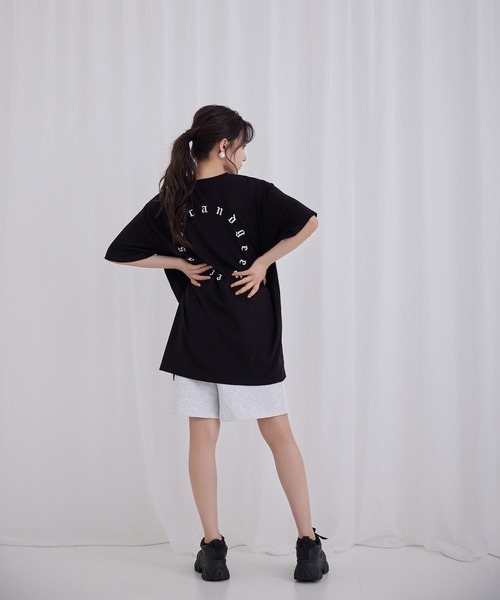 ANDGEEBEE（アンジービー）の「UNISEX サークルエンブロイダリーTシャツ（Tシャツ/カットソー・レディース・ブラック/グレー・MEDIUM）」の7枚目の写真