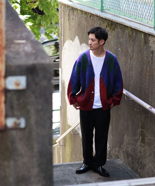 BEAMS（ビームス）の「BEAMS / アーガイル シャギー カーディガン