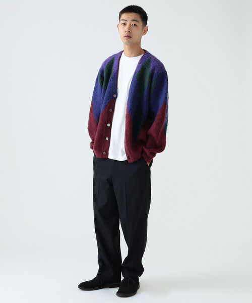 BEAMS（ビームス）の「BEAMS / アーガイル シャギー カーディガン