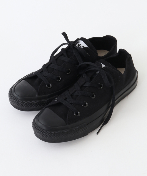 CONVERSE ALL STAR（コンバースオールスター）の「【CONVERSE CHUCK TAYLOR CANVAS ALL STAR OX】（スニーカー・レディース・ネイビー/レッド/チャコールグレー/ホワイト/キナリ/ブラック系その他/ブラック・23.5/22.5/23/25/24/25.5/24.5）」の4枚目の写真