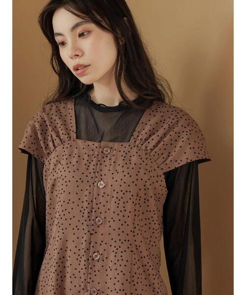 Sugar spoon（シュガースプーン）の「・SUGAR SPOON ドットオールインワン（つなぎ/オールインワン・レディース・モカ/ブラウン/ブラック・FREE）」の5枚目の写真