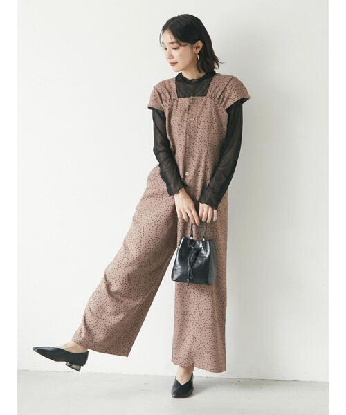 Sugar spoon（シュガースプーン）の「・SUGAR SPOON ドットオールインワン（つなぎ/オールインワン・レディース・モカ/ブラウン/ブラック・FREE）」の7枚目の写真