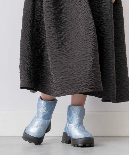 Casselini（キャセリーニ）の「Casselini(キャセリーニ)キルティングブーツ（ブーツ・レディース・ブラック/カーキ/ブルー/アイボリー・M/L）」の4枚目の写真