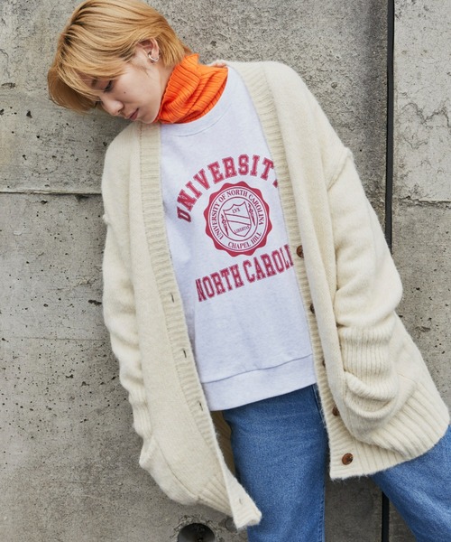 Auntie Rosa Holiday（アンティローザホリデー）の「ローゲージカラーニットカーディガン（カーディガン/ボレロ・レディース・ブラック/グレー/グリーン/アイボリー・FREE）」の6枚目の写真