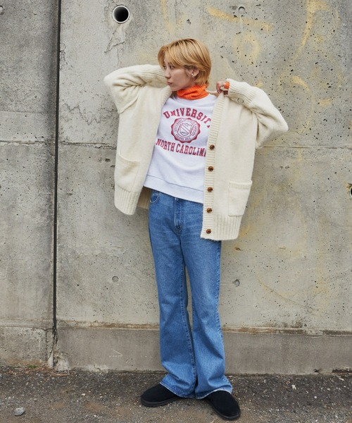 Auntie Rosa Holiday（アンティローザホリデー）の「ローゲージカラーニットカーディガン（カーディガン/ボレロ・レディース・ブラック/グレー/グリーン/アイボリー・FREE）」の11枚目の写真