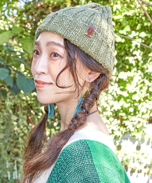 チャイハネ（チャイハネ）の「【チャイハネ】カトマコットンニットキャップ（ニットキャップ/ビーニー・メンズ・オレンジ/ブラック/イエロー/カーキ/ホワイト/ネイビー・FREE）」の4枚目の写真