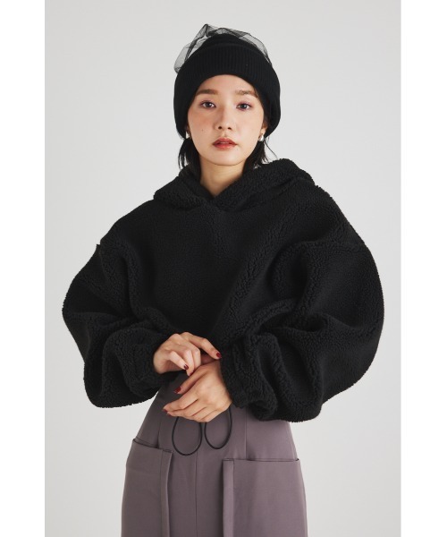 rienda（リエンダ）の「クロップドドロストボアパーカー（パーカー