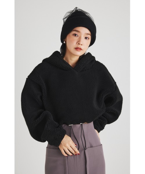 rienda（リエンダ）の「クロップドドロストボアパーカー（パーカー