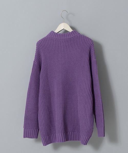 Revo.（レボ）の「revo. 畦編み 5G モックネック ルーズ オーバーサイズ ニットプルオーバー 韓国 ファッション ストリート（ニット/セーター・メンズ・マスタード/パープル/グレー/ブルー/ブラック/グリーン・MEDIUM/LARGE）」の10枚目の写真