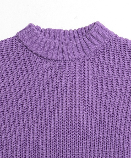 Revo.（レボ）の「revo. 畦編み 5G モックネック ルーズ オーバーサイズ ニットプルオーバー 韓国 ファッション ストリート（ニット/セーター・メンズ・マスタード/パープル/グレー/ブルー/ブラック/グリーン・MEDIUM/LARGE）」の11枚目の写真