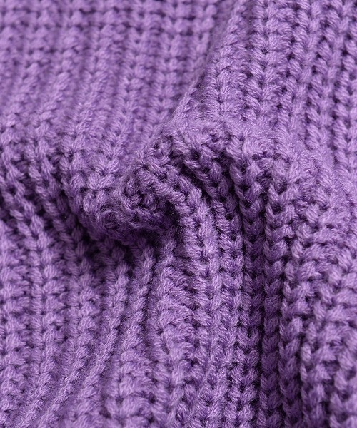 Revo.（レボ）の「revo. 畦編み 5G モックネック ルーズ オーバーサイズ ニットプルオーバー 韓国 ファッション ストリート（ニット/セーター・メンズ・マスタード/パープル/グレー/ブルー/ブラック/グリーン・MEDIUM/LARGE）」の15枚目の写真