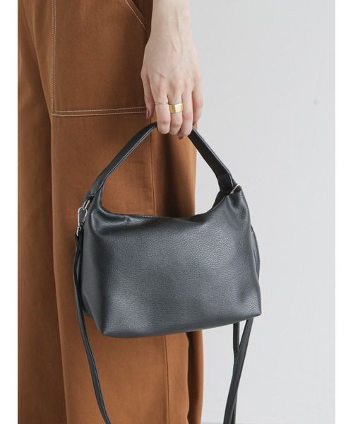 ehka sopo(エヘカソポ)の「ワンハンドルショルダーバッグ(ショルダーバッグ・レディース・ブラック/オフホワイト/グリーン・フリ-)」の12枚目の写真