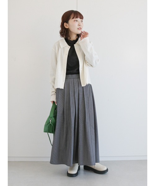 ehka sopo(エヘカソポ)の「ワンハンドルショルダーバッグ(ショルダーバッグ・レディース・ブラック/オフホワイト/グリーン・フリ-)」の4枚目の写真