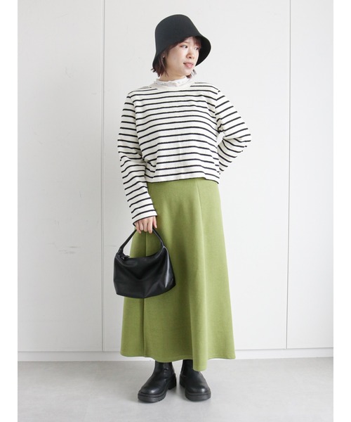 ehka sopo(エヘカソポ)の「ワンハンドルショルダーバッグ(ショルダーバッグ・レディース・ブラック/オフホワイト/グリーン・フリ-)」の8枚目の写真