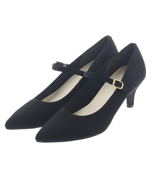 JELLY BEANS（ジェリービーンズ）の「【Made in Japan】ストラップコンビポインテッドトゥパンプス (12566830)JELLY BEANS(ジェリービーンズ)（パンプス