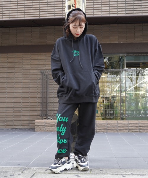 STAY GOLD(ステイゴールド)の「STAYGOLD ロゴ スウェットパンツ【セットアップ対応】/ ワイドパンツ パンツ(スウェットパンツ・メンズ・ブラウン/ブラック/ホワイト系・FREE)」の9枚目の写真