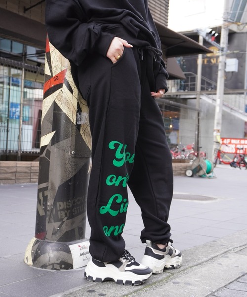 STAY GOLD(ステイゴールド)の「STAYGOLD ロゴ スウェットパンツ【セットアップ対応】/ ワイドパンツ パンツ(スウェットパンツ・メンズ・ブラウン/ブラック/ホワイト系・FREE)」の7枚目の写真