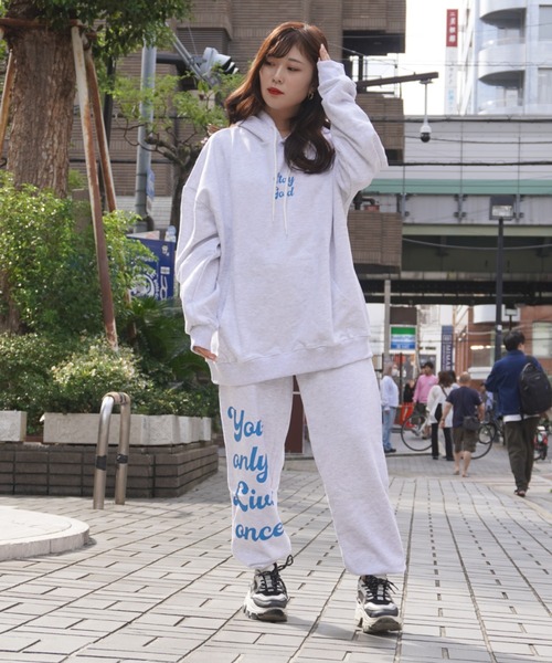 STAY GOLD(ステイゴールド)の「STAYGOLD ロゴ スウェットパンツ【セットアップ対応】/ ワイドパンツ パンツ(スウェットパンツ・メンズ・ブラウン/ブラック/ホワイト系・FREE)」の6枚目の写真