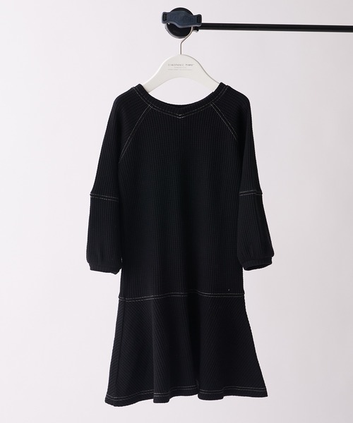 CIAOPANIC TYPY（チャオパニックティピー）の「【KIDS】２WAYサーマル配色ステッチマーメイドワンピース（ワンピース・キッズ・ベージュ系その他/パープル/ブラック・S/M/L/XL/XXL）」の9枚目の写真