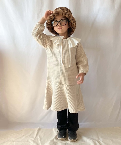 CIAOPANIC TYPY（チャオパニックティピー）の「【KIDS】２WAYサーマル配色ステッチマーメイドワンピース（ワンピース・キッズ・ベージュ系その他/パープル/ブラック・S/M/L/XL/XXL）」の20枚目の写真